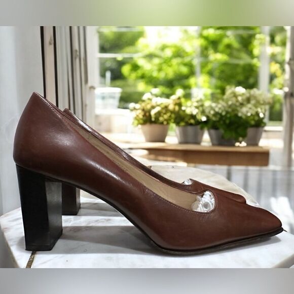 NWT COACH Malorie KO JO56 Italian Leather Block Heel Pumps Size 7.5 - Picture 2 of 14